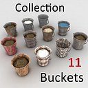 bucket fillings mud 3d model