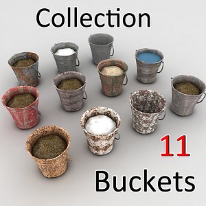 bucket fillings mud 3d model