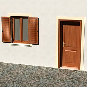 3d window door model