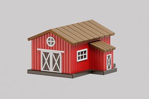 3D Farm house Cartoon model