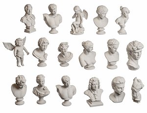 3D European Classical Plaster Figure Sculpture model