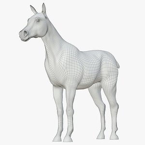 Realistic Horse Low Poly 3D model
