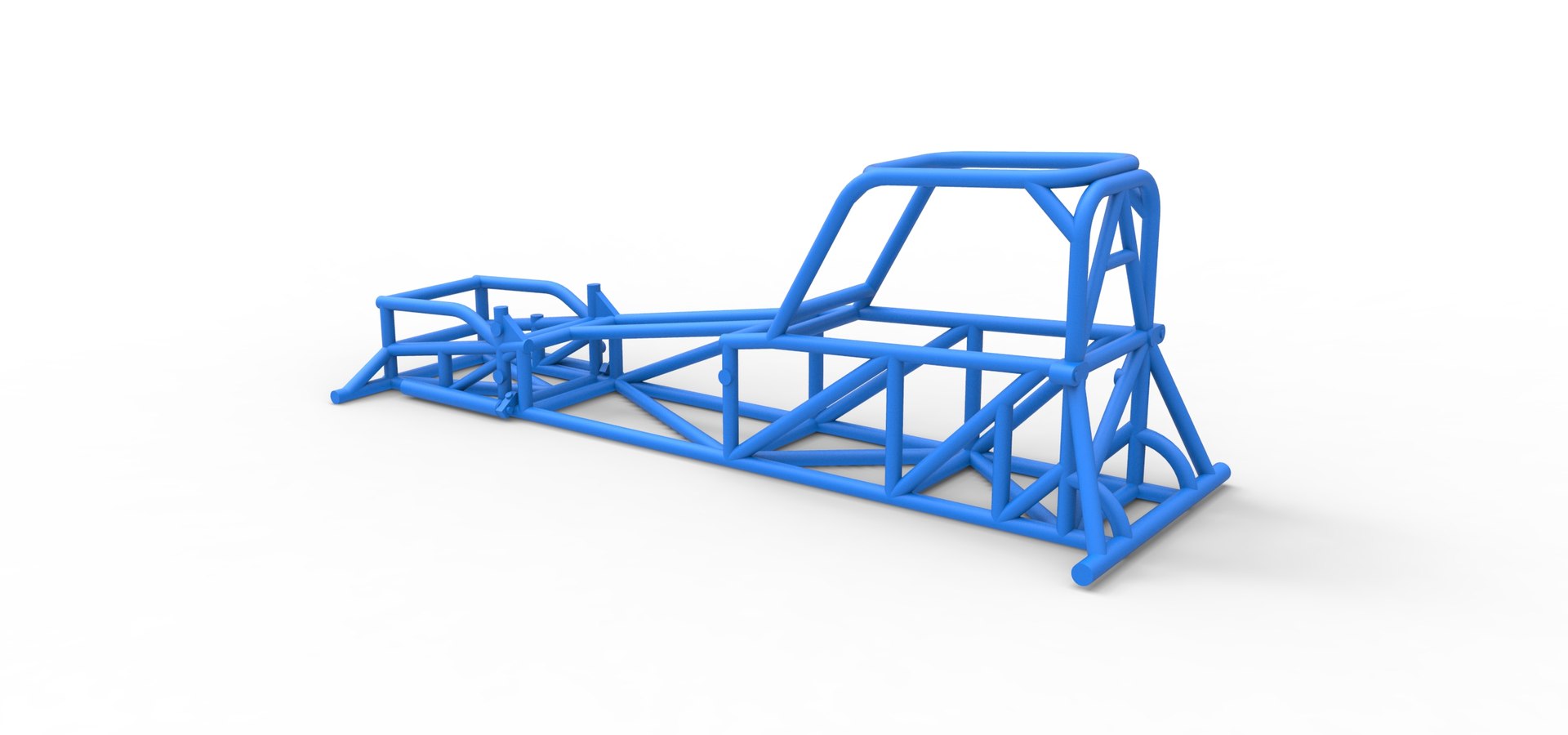 3D Diecast Frame of Supermodified front engine race car V1 Scale 1 to ...