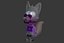 Fox - Rig, low poly