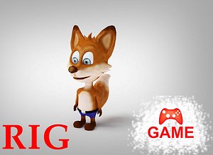 Fox - Rig, low poly