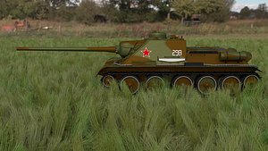 soviet tank destroyer hdri 3d model