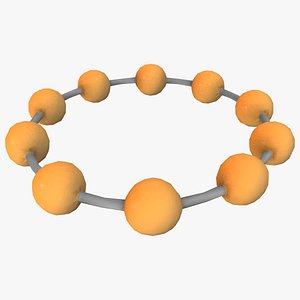Gold Bids Bracelet 3D model