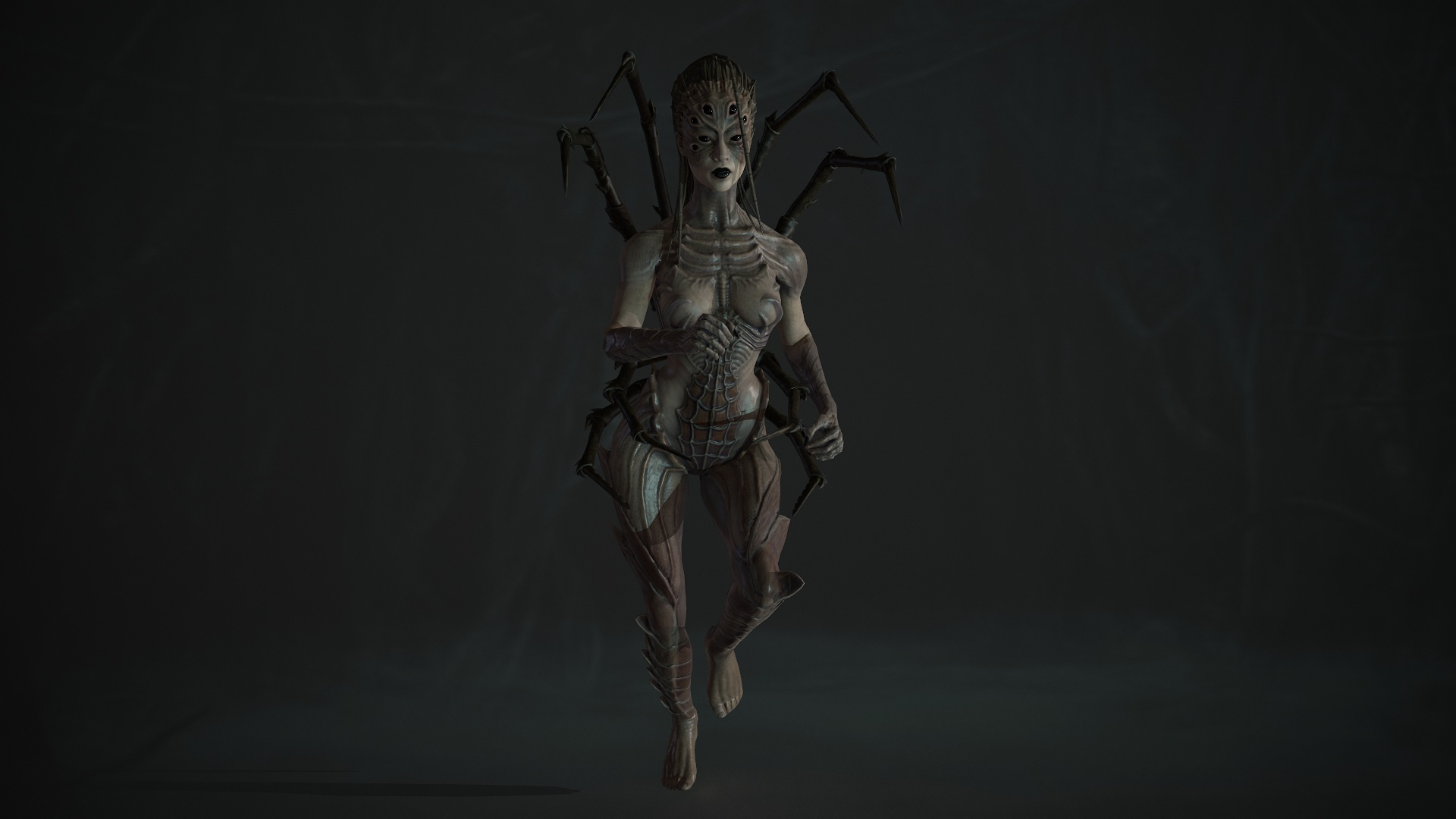 spider woman monster character 3D model https://p.turbosquid.com/ts-thumb/C3/XJcunL/jK/1/jpg/1615981111/1920x1080/turn_fit_q99/f3a7e14541e40b8d2d11810dd64c585fa6e1b735/1-1.jpg