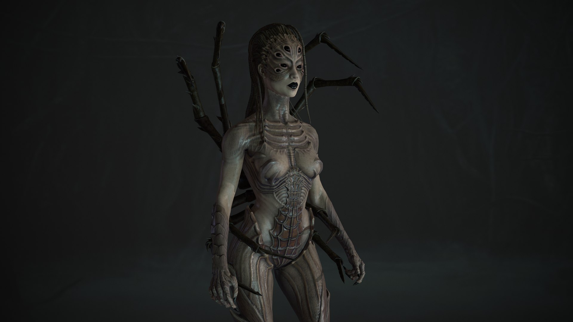spider woman monster character 3D model https://p.turbosquid.com/ts-thumb/C3/XJcunL/xB/1_012/png/1615979982/1920x1080/fit_q87/2dd15f5b53bfe1cfb4135d74513d97099d98566f/1_012.jpg