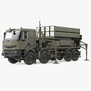 Mobile Medium Range Air Defense Missile System 3D model