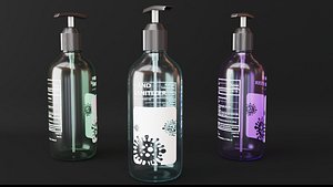 hand sanitizer modeled 3D