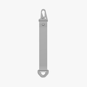 Basic Keychain with Strap - Geometry Only No Textures No Materials 3D model