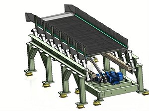 High-Precision Vibratory Feeder and Conveyor System 3D model