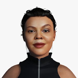 Tessa Thompson 3D Rigged model ready for animation model