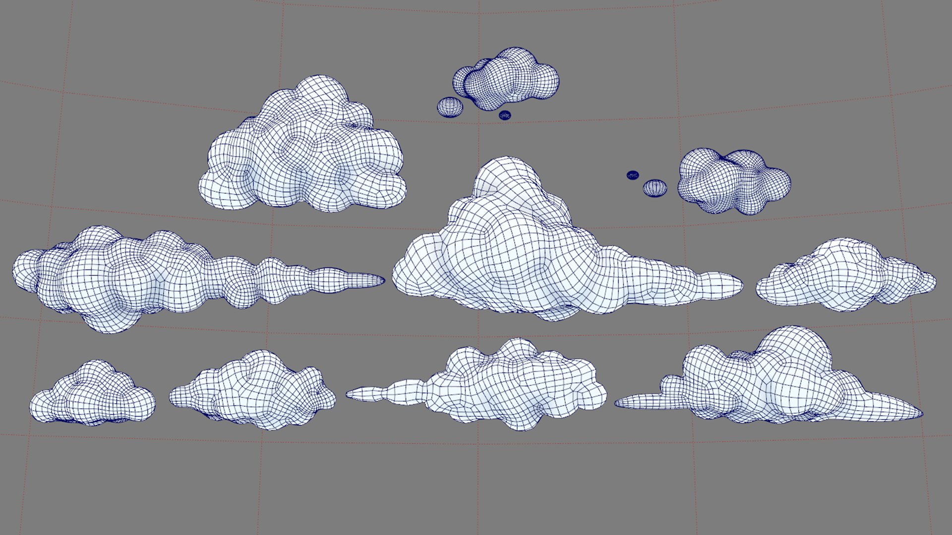 Cartoon Clouds Low-poly 3D Model 3D Model - TurboSquid 2287110