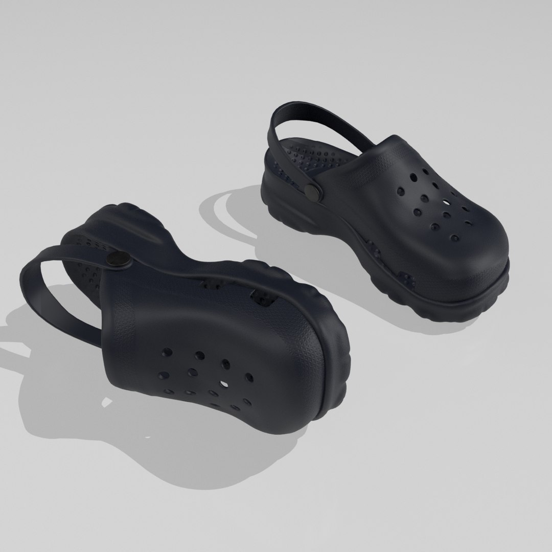 Clogs Sandal Blue 3D Model - TurboSquid 2190574