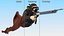 Diver with Underwater Speargun Rigged