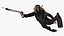 Diver with Underwater Speargun Rigged