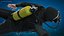 Diver with Underwater Speargun Rigged