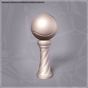 3D Tennis Trophy -- Original Design -- Ready for Printing model