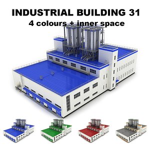 3d industrial building