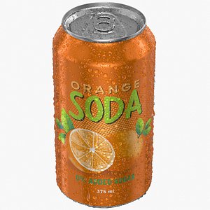 Standard Soda Can With Droplets 375ml