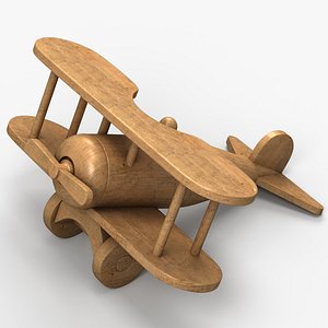 3d wooden plane toy