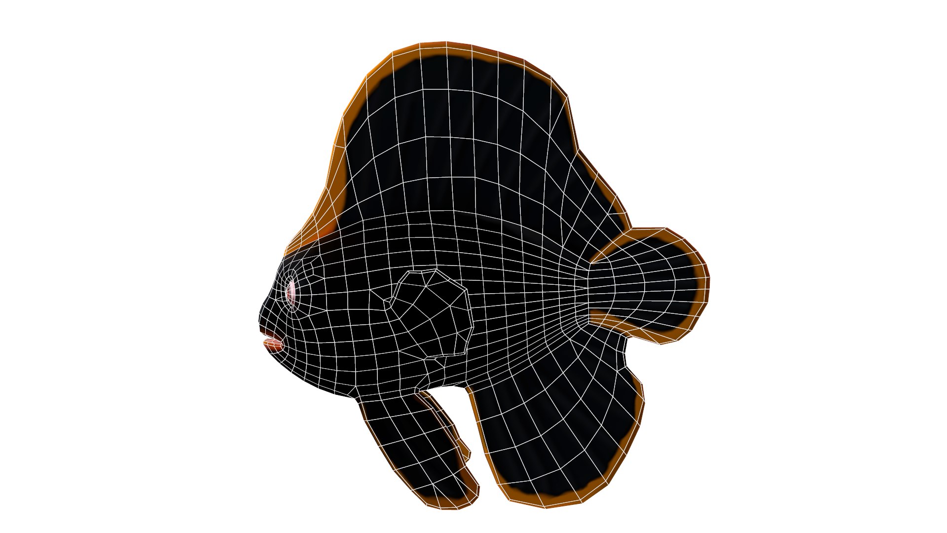 3D Red Aced Bat Fish Toon - TurboSquid 1586294