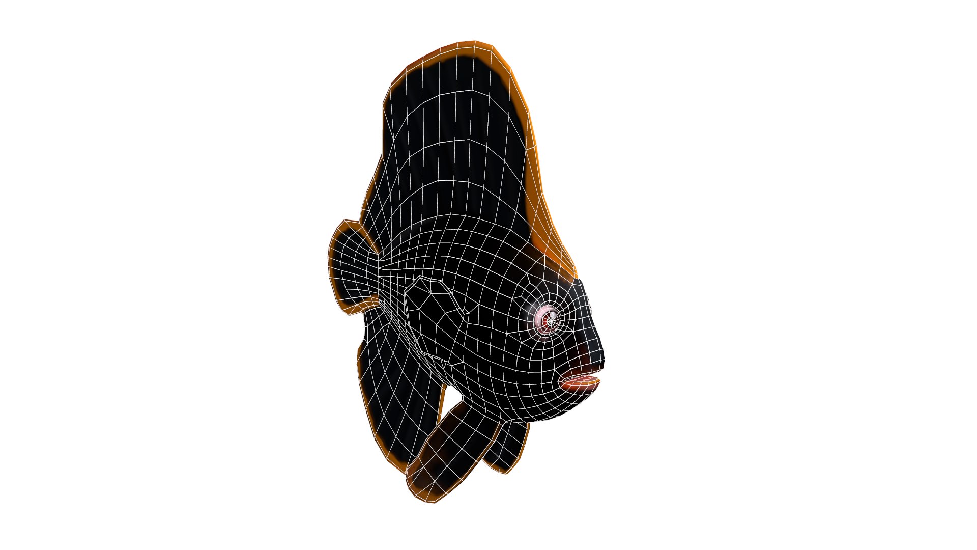 3D Red Aced Bat Fish Toon - TurboSquid 1586294