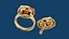 Eleganter geometrischer Diamantanhänger und -ring