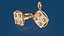 Eleganter geometrischer Diamantanhänger und -ring