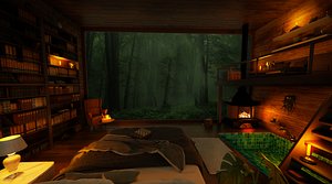 Cozy Bedroom interior scene  3D model
