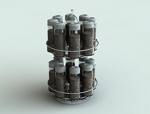 Spice Rack w/ Bottles