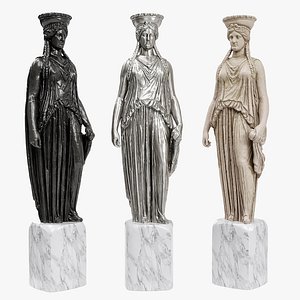 3D Caryatid of acropolis sculpture