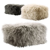 Beliani MUKKI Faux Fur Pouf