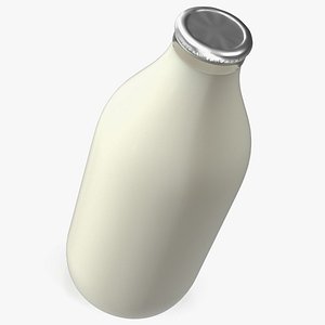 Glass Bottle of Whole Milk Bottle with Foil Top