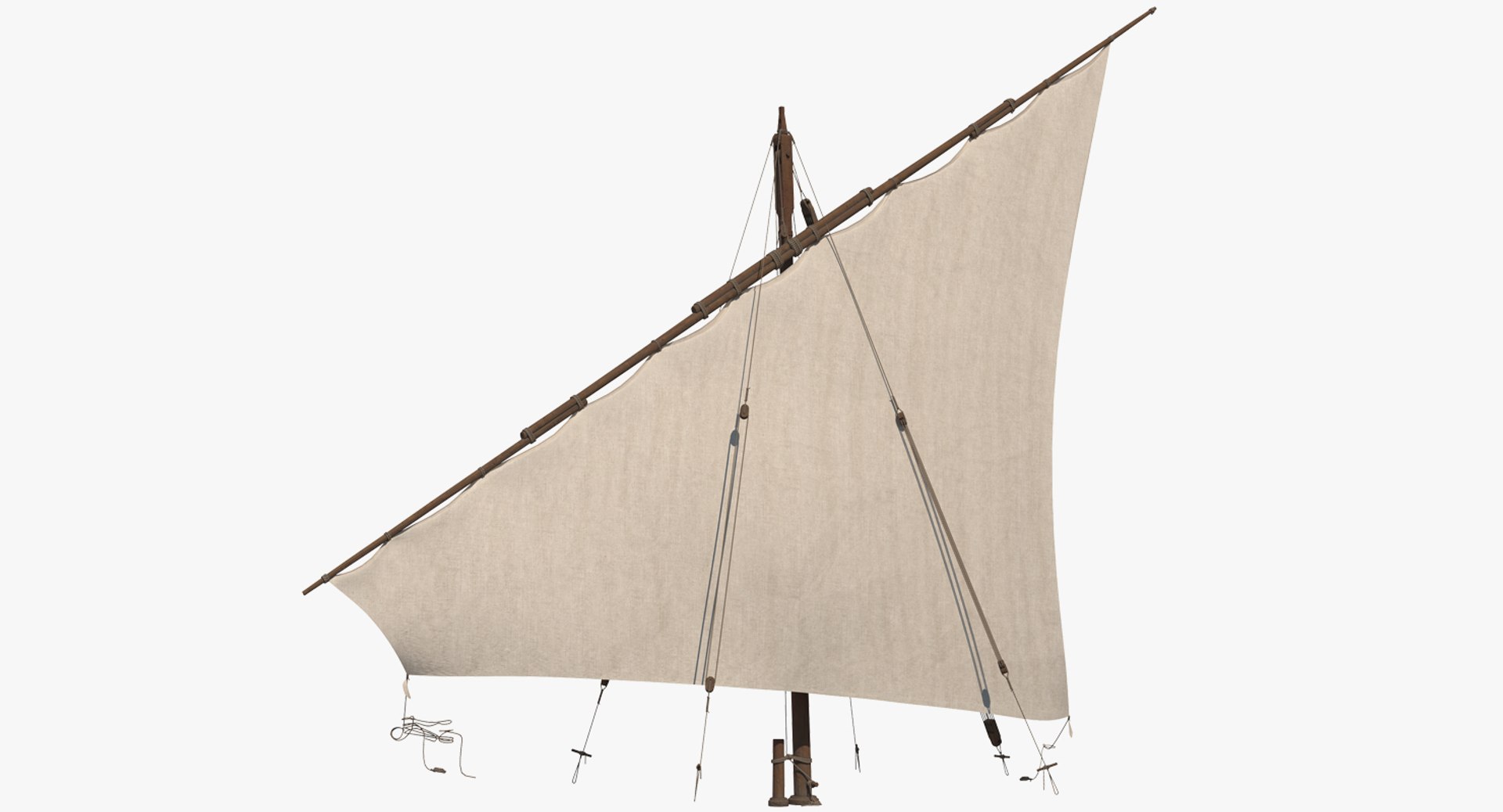 Traditional Arabian Sail 3D model preview