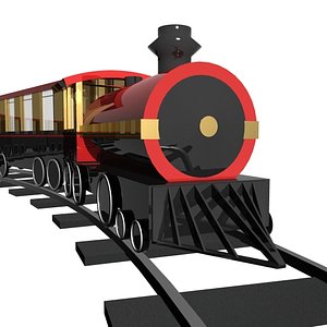 train running loader 3d model