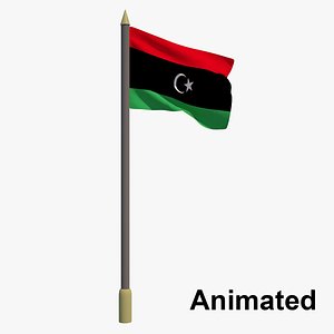 flag libya - animation 3D model