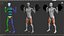 Anatomy Male Muscular System Squats Animated Rigged 3D model