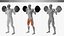 Anatomy Male Muscular System Squats Animated Rigged 3D model