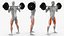 Anatomy Male Muscular System Squats Animated Rigged 3D model