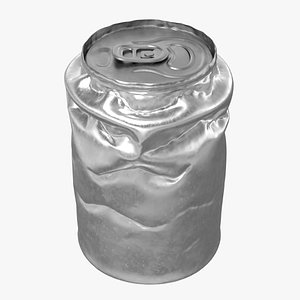3D Animated Broken Can model