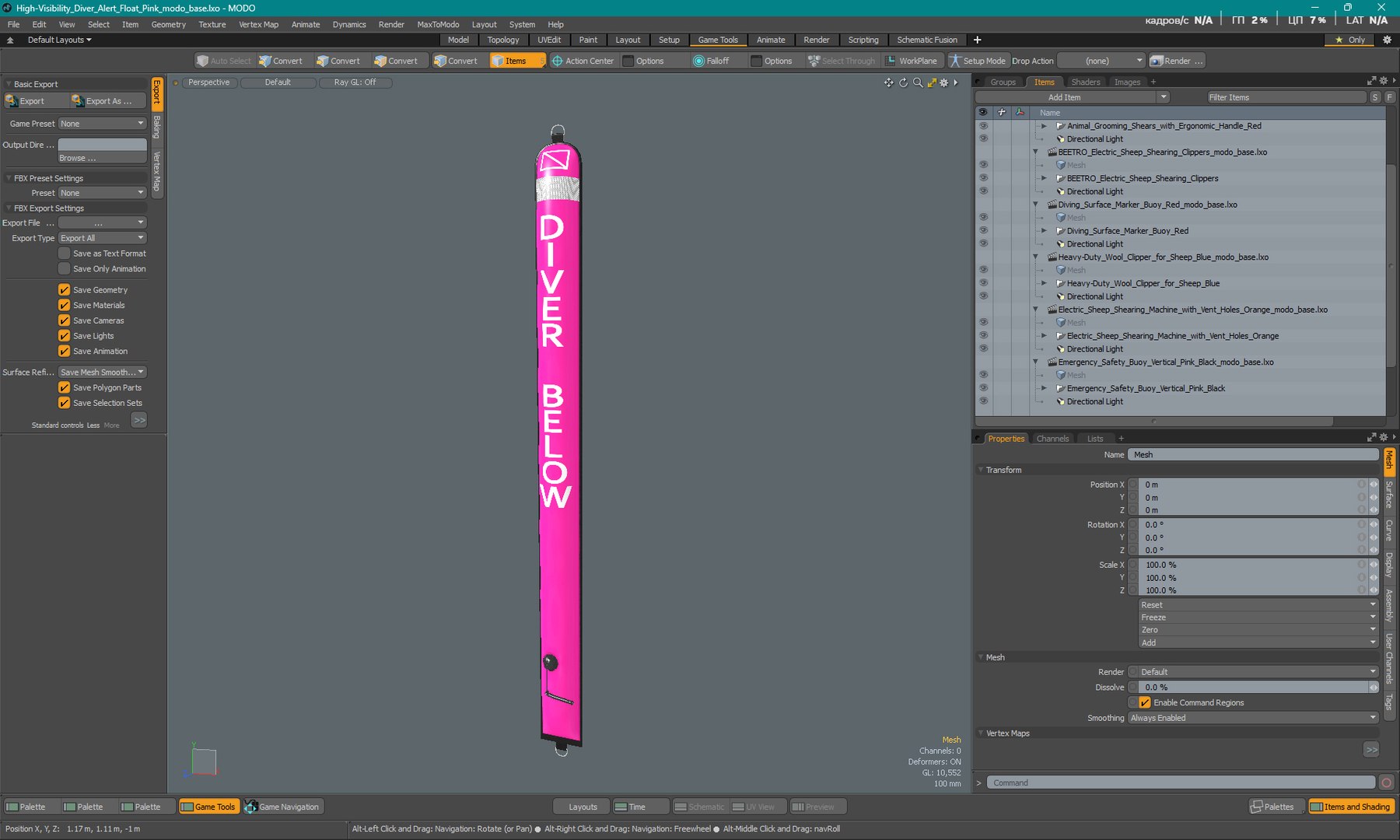 3D High-Visibility Diver Alert Float Pink Model - TurboSquid 2416493