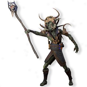 Goblin wizard 3D