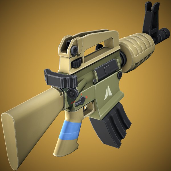 Stylized M4A1 Low Poly 3D