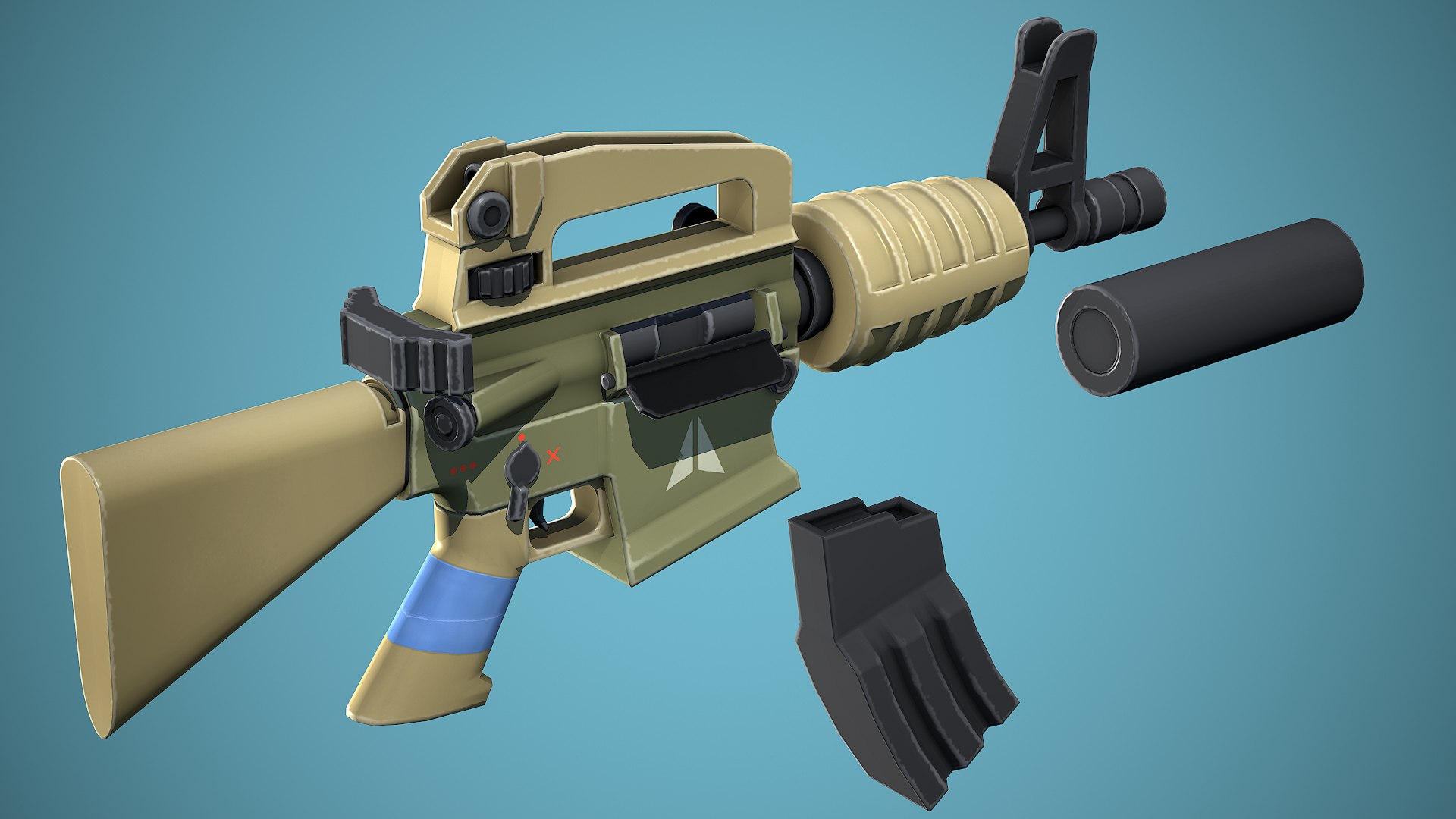 Stylized M4A1 Low Poly 3D https://p.turbosquid.com/ts-thumb/C4/ultAis/i4/screenshot032/png/1640435719/1920x1080/fit_q87/79c09b6f92c4b8b71e12bdf6f7c66243adc45ef5/screenshot032.jpg
