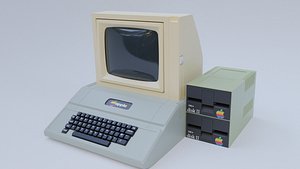 old apple computer 3D model