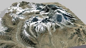 Mountain landscape China 3D model