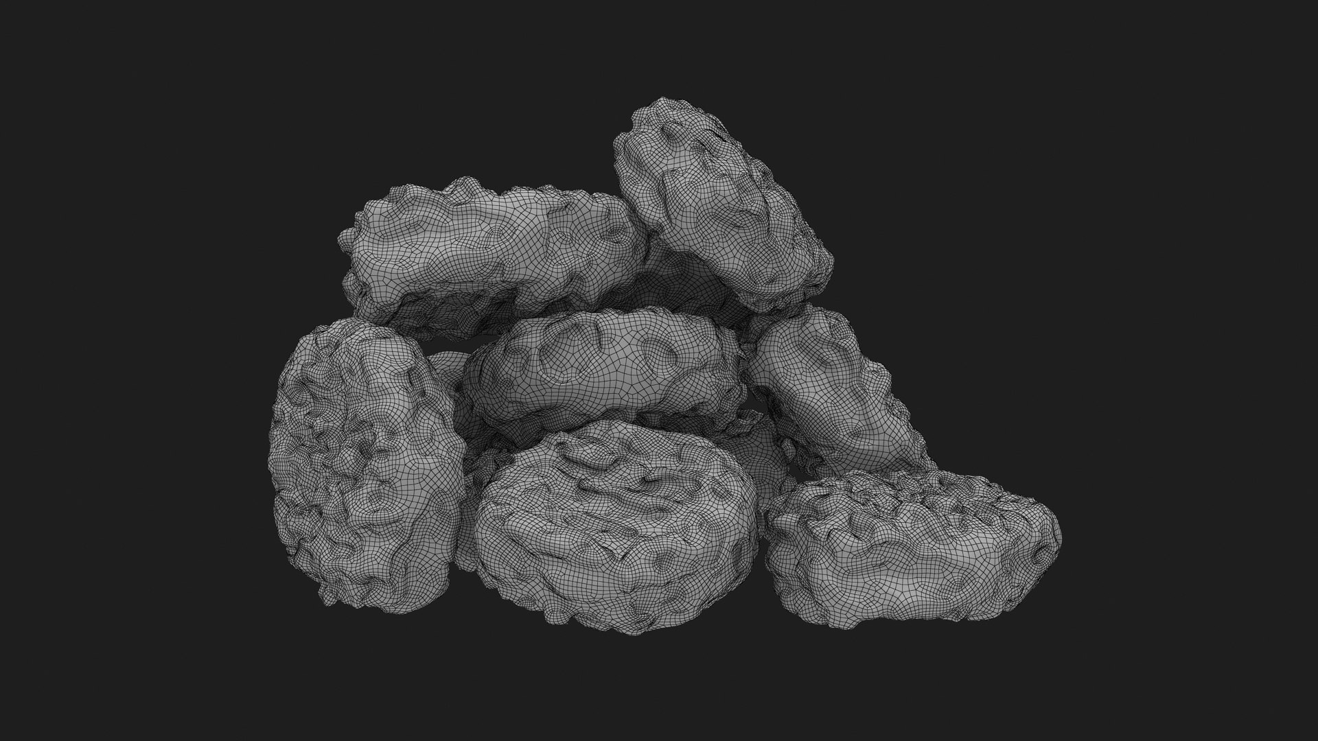 Chicken Nuggets 03 Pile Model - TurboSquid 2189507